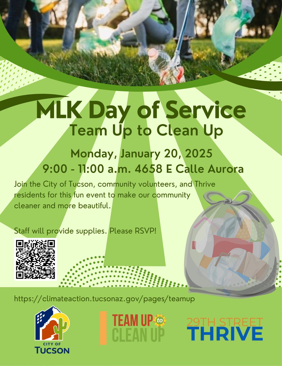 29thrive's tweet image. Volunteers needed for our MLK Day of Service Team Up to Clean Up on 1/20. RSVP at arcg.is/1ijqOW1