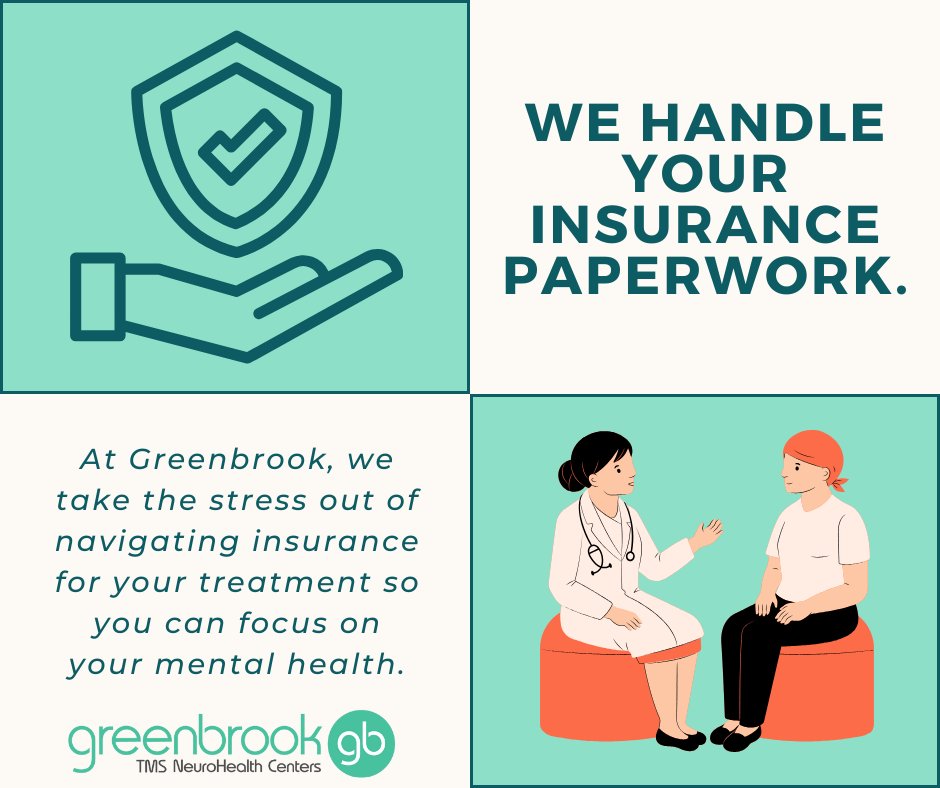 GreenbrookTMS's tweet photo. Focus on your mental health, not the paperwork. Let Greenbrook make the process simple while you prioritize your mental health 🧠

Book your free consultation today: https://t.co/VTtl7kHf8Q

#Greenbrook #TMStherapy #Spravato https://t.co/3o0fRbcGgJ