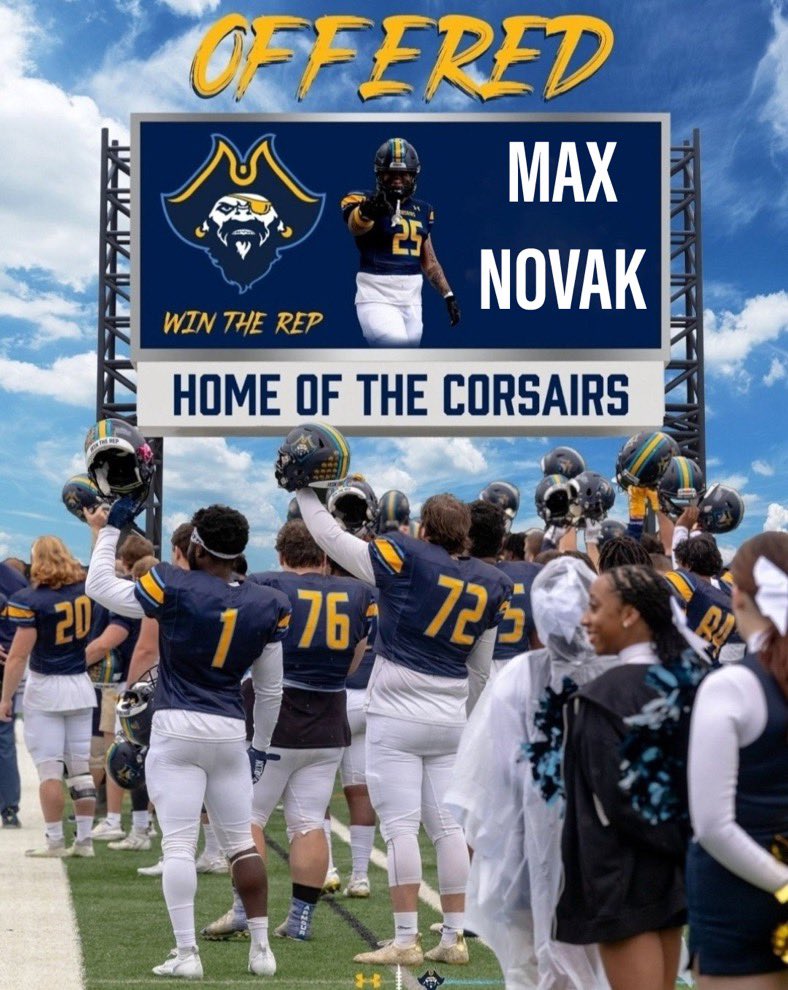 MaxNovak35's tweet image. Thank you @UMASSDCoachMcC @UMASSDCoachSly 
@CorsairFootball for the offer to Umass Dartmouth. I and truly grateful to receive this offer. Go Corsairs!!!💪