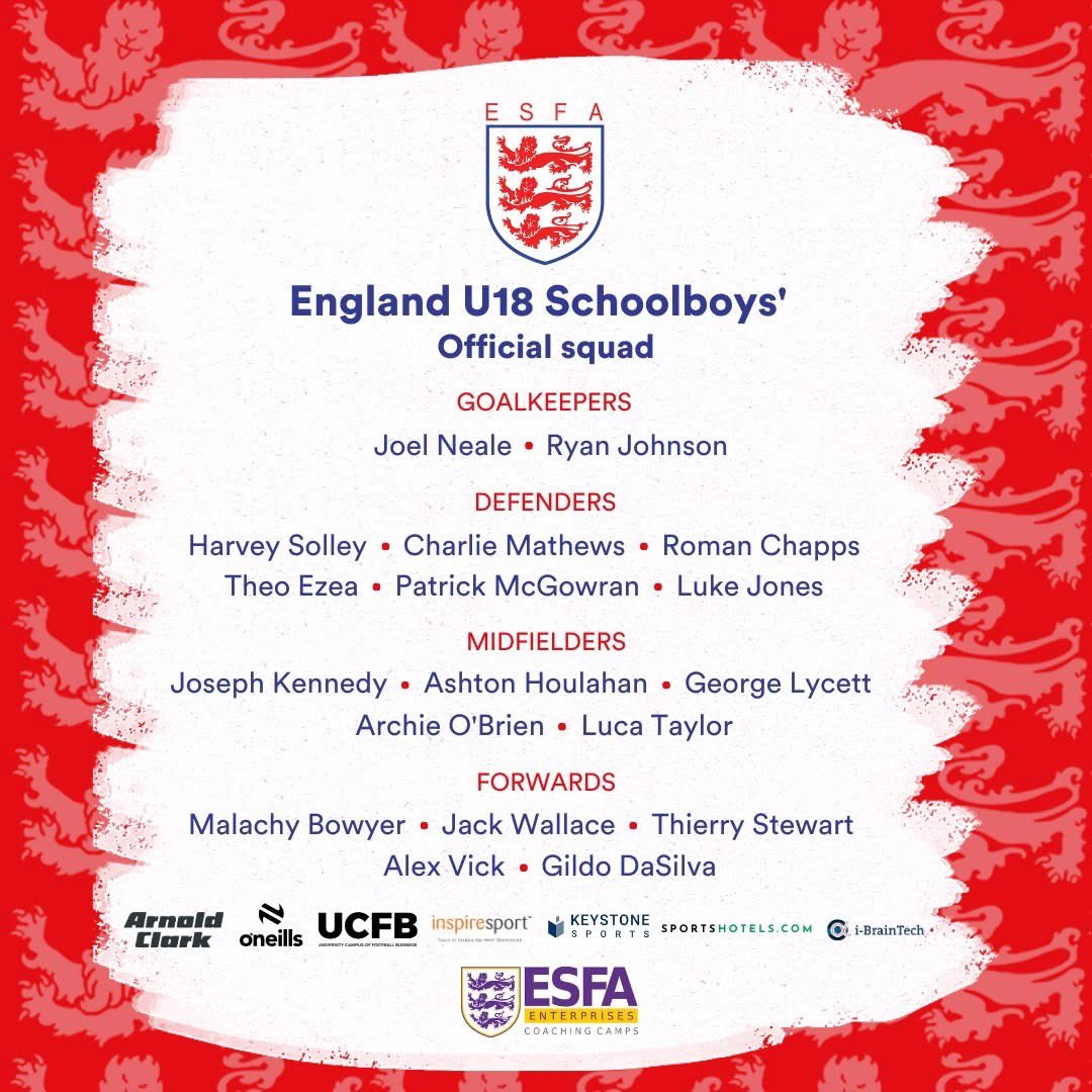 🏴󠁧󠁢󠁥󠁮󠁧󠁿🏴󠁧󠁢󠁥󠁮󠁧󠁿🏴󠁧󠁢󠁥󠁮󠁧󠁿🏴󠁧󠁢󠁥󠁮󠁧󠁿🏴󠁧󠁢󠁥󠁮󠁧󠁿🏴󠁧󠁢󠁥󠁮󠁧󠁿🏴󠁧󠁢󠁥󠁮󠁧󠁿🏴󠁧󠁢󠁥󠁮󠁧󠁿🏴󠁧󠁢󠁥󠁮󠁧󠁿🏴󠁧󠁢󠁥󠁮󠁧󠁿🏴󠁧󠁢󠁥󠁮󠁧󠁿🏴󠁧󠁢󠁥󠁮󠁧󠁿🏴󠁧󠁢󠁥󠁮󠁧󠁿🏴󠁧󠁢󠁥󠁮󠁧󠁿

Fantastic news tonight as our young player Jack Wallace has been announced in the England U18 Schoolboys squad. 

We are so proud of Jack and wish him the very best of luck on his international journey.