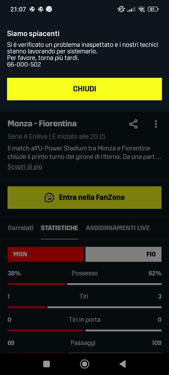 mirosantoro's tweet photo. Ci sono altri a cui non va #DAZN ? https://t.co/qMUoIZHErg
