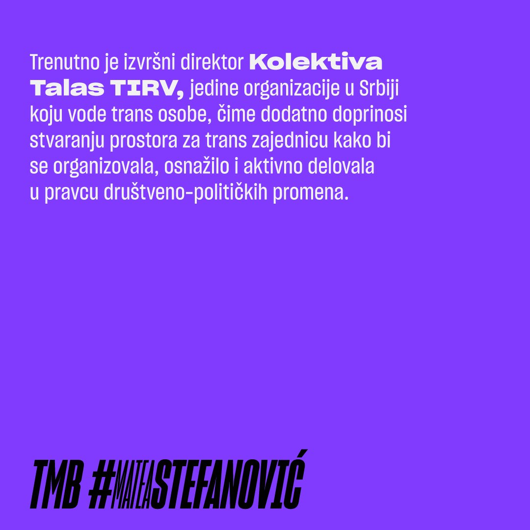 TransMreza's tweet photo. 📢 Upoznajte naš tim!

Iza svakog uspješnog projekta stoje ljudi koji svojim znanjem, trudom i posvećenošću pokreću promjene. Kroz naredne objave upoznaćete članice i članove tima koji stoje iza Trans Mreže Balkan.

🆕 Predstavljamo vam novog člana TMB tima, Mateu Stefanovića. ✊🏻 https://t.co/Uj4vBysfbF