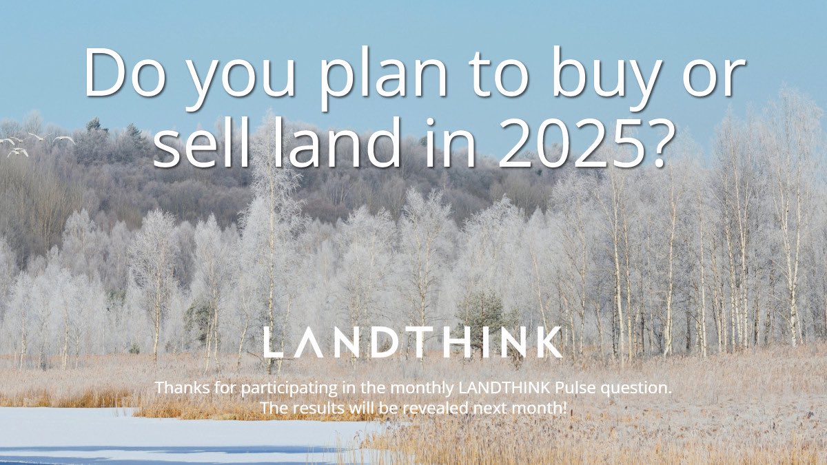 📊 Chime in on the first question of the new year! We want to know what you think. The January Pulse is out! Answer here: landthink.com/pulse/ #realestate #land