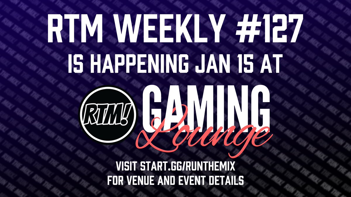 runthemixmn's tweet photo. Weekly #127 is happening this Wednesday!
Come check out RTM Gaming Lounge!
No stream, as we don't have internet yet. https://t.co/O4lJvQa9HP
