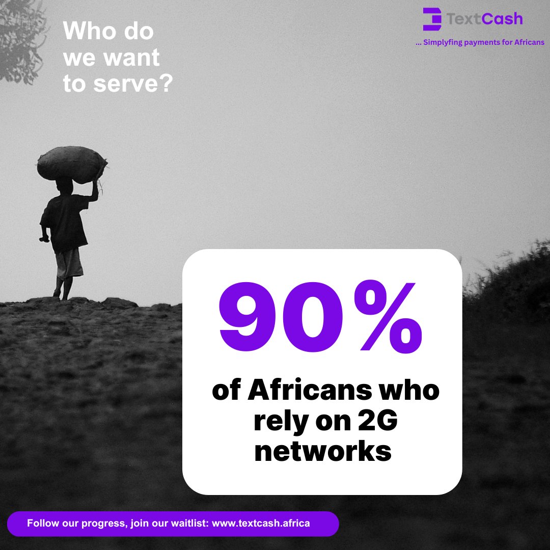 Textcashafrica's tweet photo. We want to solve Africa’s most pressing financial problems. Today, over 90 percent of Africans can only access 2G network and are unable to enjoy digital financial solutions. Our 2G solution solves this problem.
Join our waitlist: https://t.co/uJWG1z73GF | @BuildOnStellar https://t.co/XKCs69yo6I