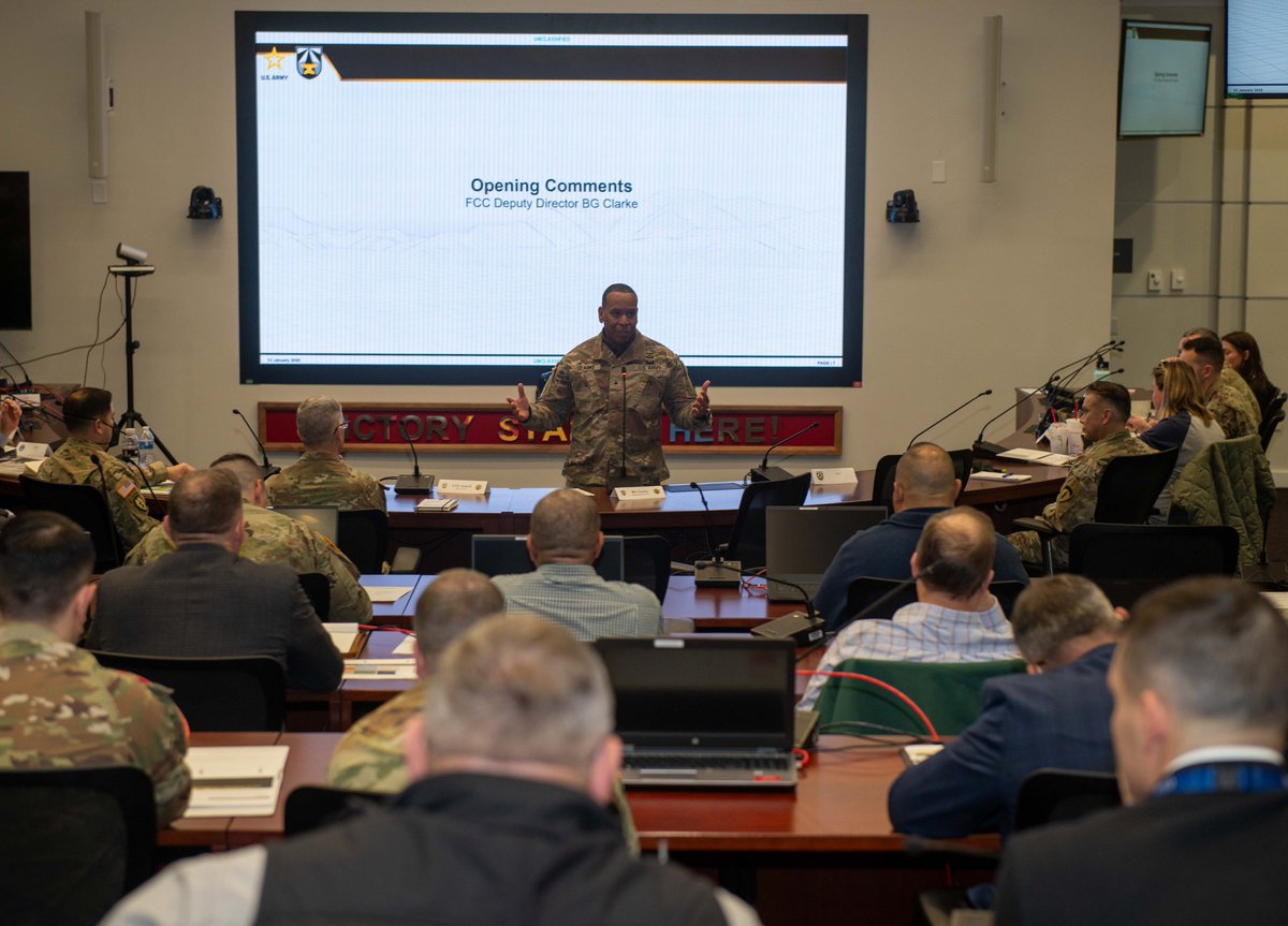 FCCTransforms's tweet photo. The Futures and Concepts Center kicked off the Project Convergence Capstone 6 Concept Development Course today. More than 100 members of the Army, Joint, and Interagency Modernization Enterprise have come together to synchronize planning efforts and set conditions for PC-C6. https://t.co/TOKoJ6SlVX