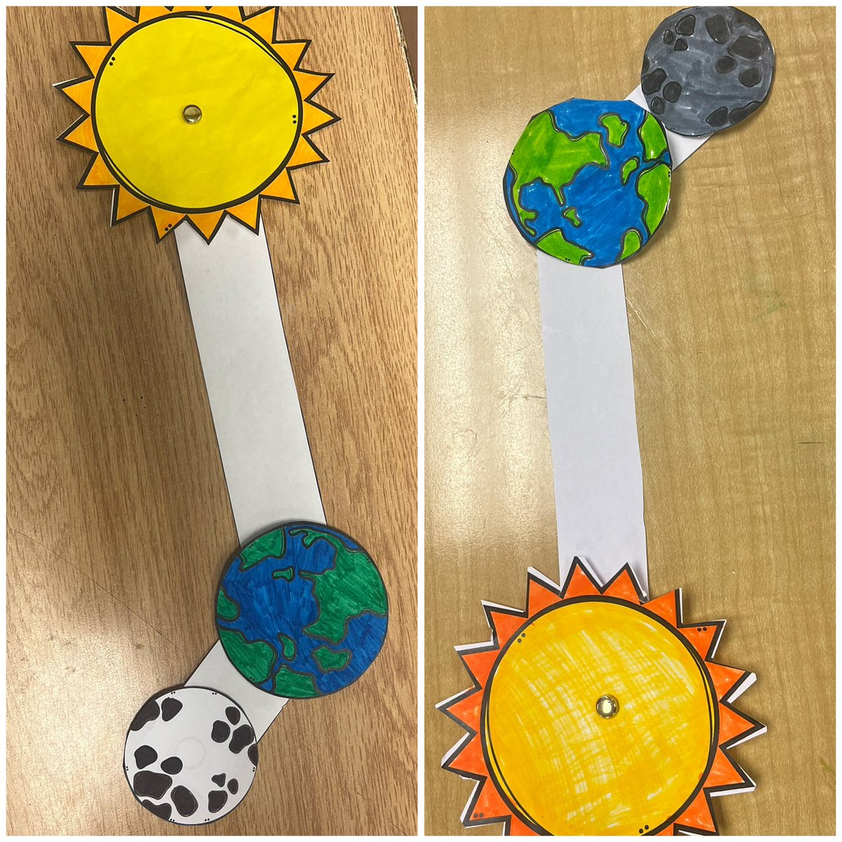 Grade 6’s continue to learn more about Space and how the Earth is always moving through different motions: rotation and revolution. 🌎 🌖