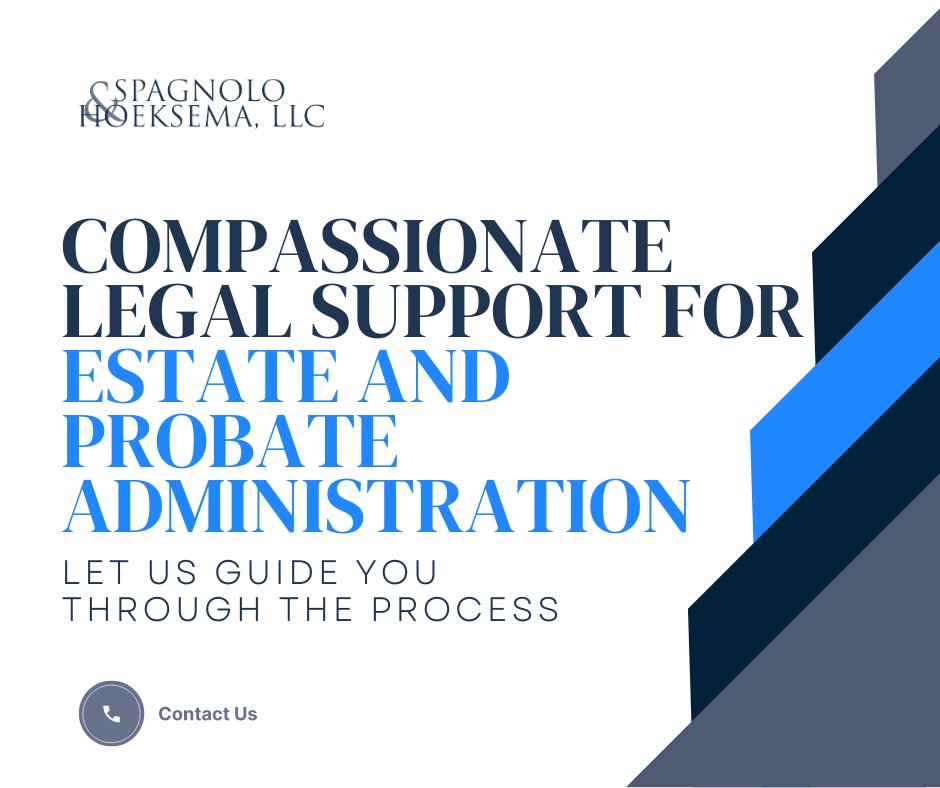 SpagHoeksemaLLC's tweet image. Navigating probate can be complex. Spagnolo &amp;amp; Hoeksema, LLC is here to provide legal guidance through the estate administration process. Schedule a consultation today.
#ProbateAdministration #LegalGuidance 

bit.ly/40UytTH