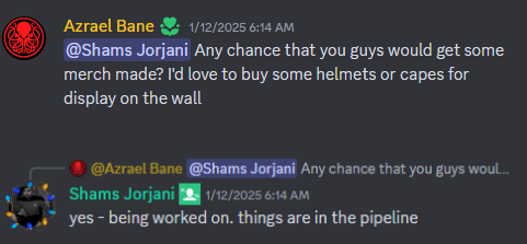 Helldivers_NOW's tweet photo. #Helldivers2 | #Helldivers | #HelldiversMerch
Official Helldivers 2 Merch on the works confirmed by CEO
Imagine an Official Full Armor set merch ๐ https://t.co/CBe6EtoxE0