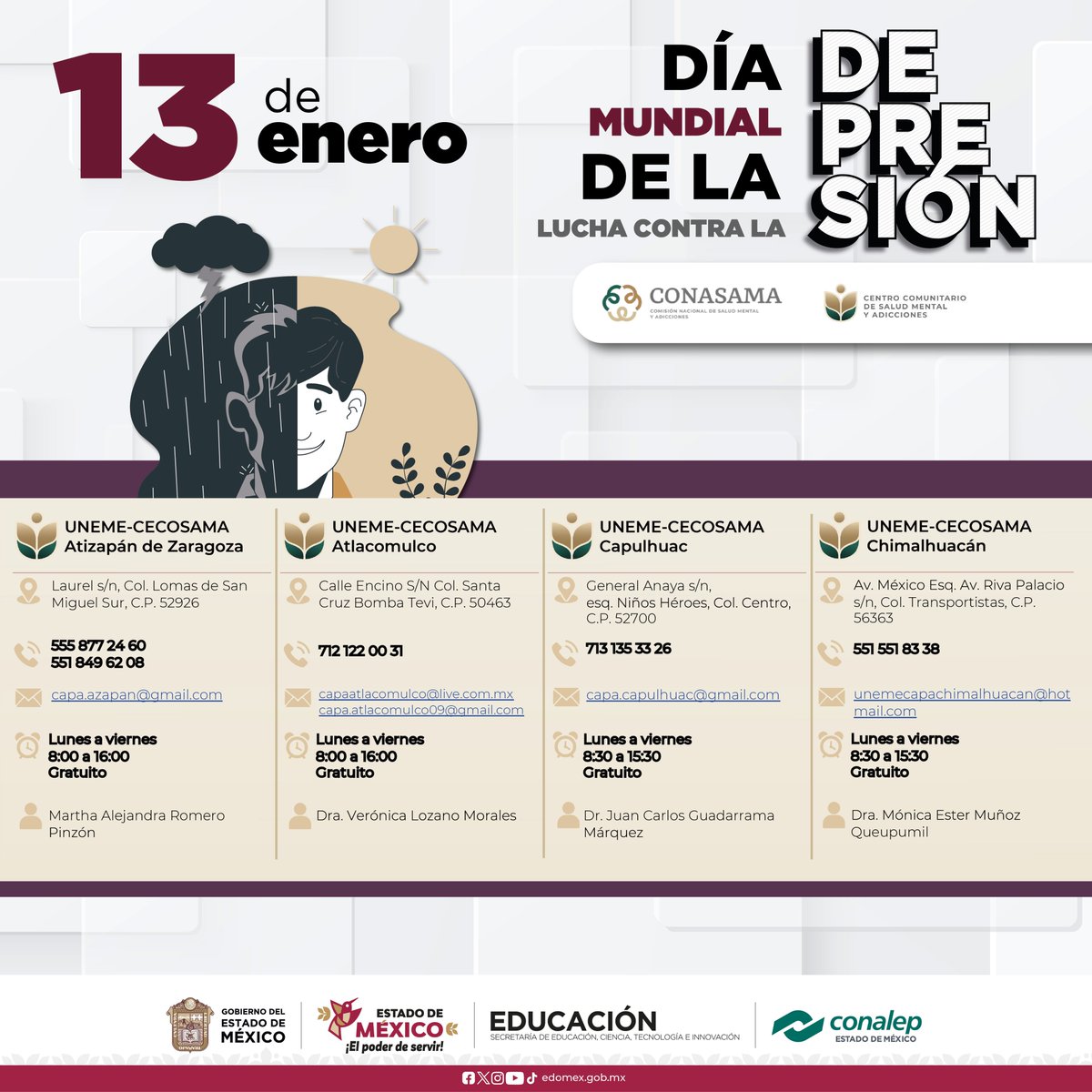 Conalep_Edomex's tweet photo. Tu bienestar importa. Si necesitas apoyo, no dudes en buscarlo. Hay especialistas listxs para ayudarte 🏥💙.  Consulta el directorio 📋 

Recuerda, pedir ayuda es un acto de valentía. 💪

#ApasionadamenteCONALEP
#OrgullosamenteCONALEP
#ElPoderDeServir https://t.co/18NOMf8giu