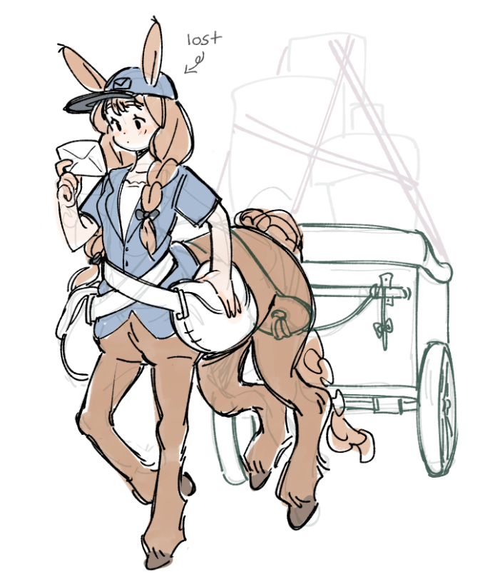 sheepiu's tweet photo. mail centaur https://t.co/t6tvJSV0BT