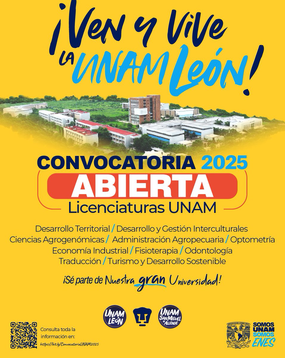 ENESUNAMLEON's tweet photo. ¡Atención futuros universitarios! 
La convocatoria de ingreso UNAM León 2025 ya está abierta! Si estás listo para dar el siguiente click aquí para conocer todos los detalles:
https://t.co/KY8jBwwf0a...
Aquí empieza tu historia de éxito
#UNAMLeón #Convocatoria2025 #FuturoUNAM https://t.co/zRxjMPtK4i