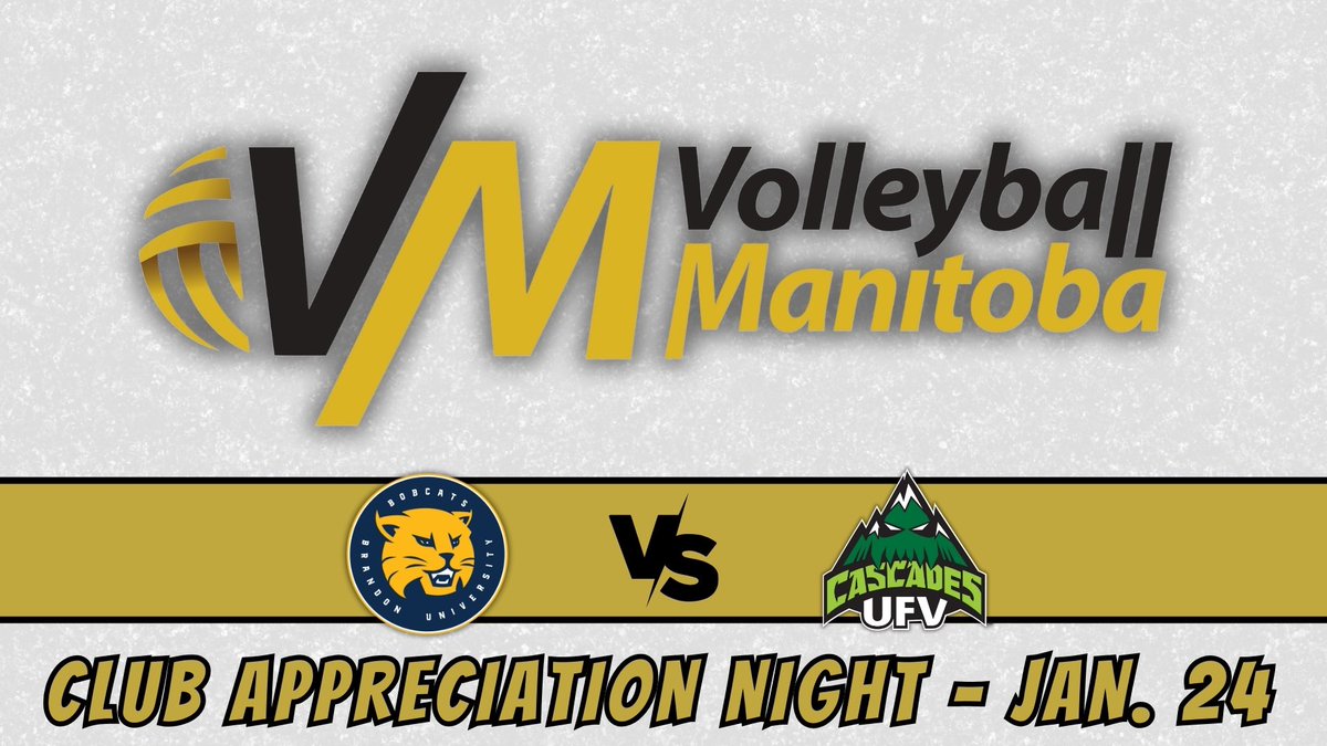 BUBobcats's tweet photo. The Bobcats and @vballmanitoba proudly present Club Appreciation Night.

Club teams get F R E E tickets to attend the matches on Jan. 24 at the HLC. 

Use this link to get your squad signed up: https://t.co/zDePvshTcB https://t.co/pKWbj46u9G