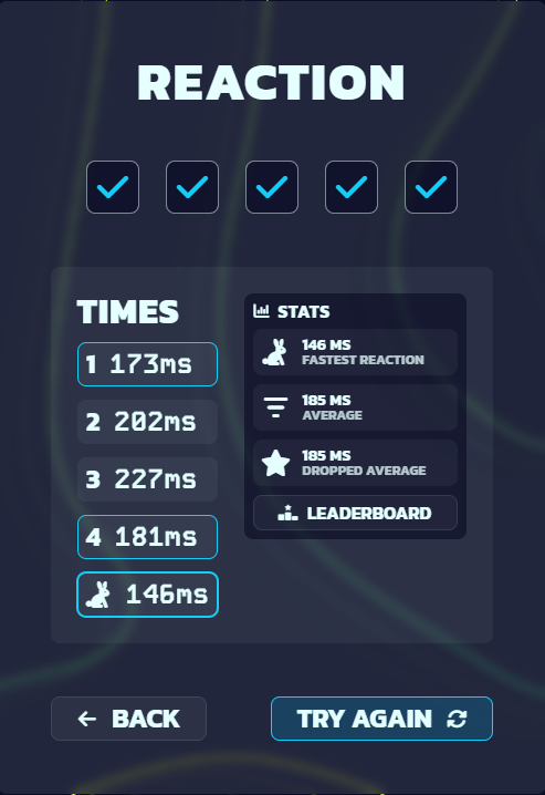 Think you can beat my score? Go try out our new Reaction test skills.leagueos.gg