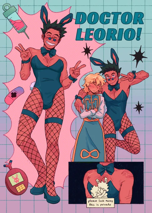 my bunny boy leorio pieces for the zine i made with friends ^-^ #hxh #leorio #leopika 
