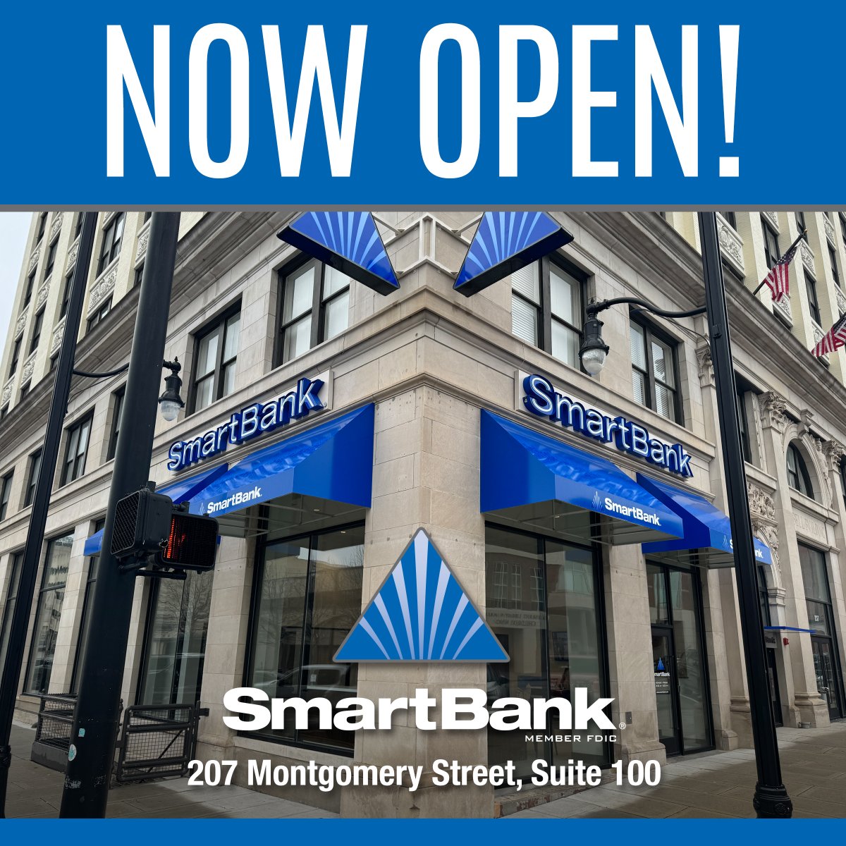 SmartBank's tweet photo. 🌟 We are OPEN! Come see us at our brand-new location in Montgomery, AL!🌟 https://t.co/vgxsvApGOO