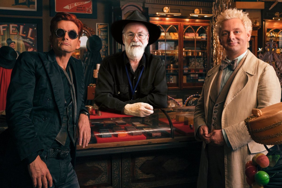 Ah hell. Nope, not gonna be on twitter today. Thank fuck Terry wrote the novel! Hope yall okay 💚🫂 #GoodOmens