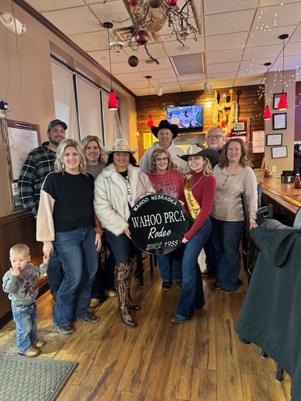 johnmac81_'s tweet photo. Wahoo Saddle club Christmas party. Pictured are The board members, Rodeo Queens and some of the members. Happy New Year’s. See y’all in 6 months. https://t.co/7DjA5ya0Vy