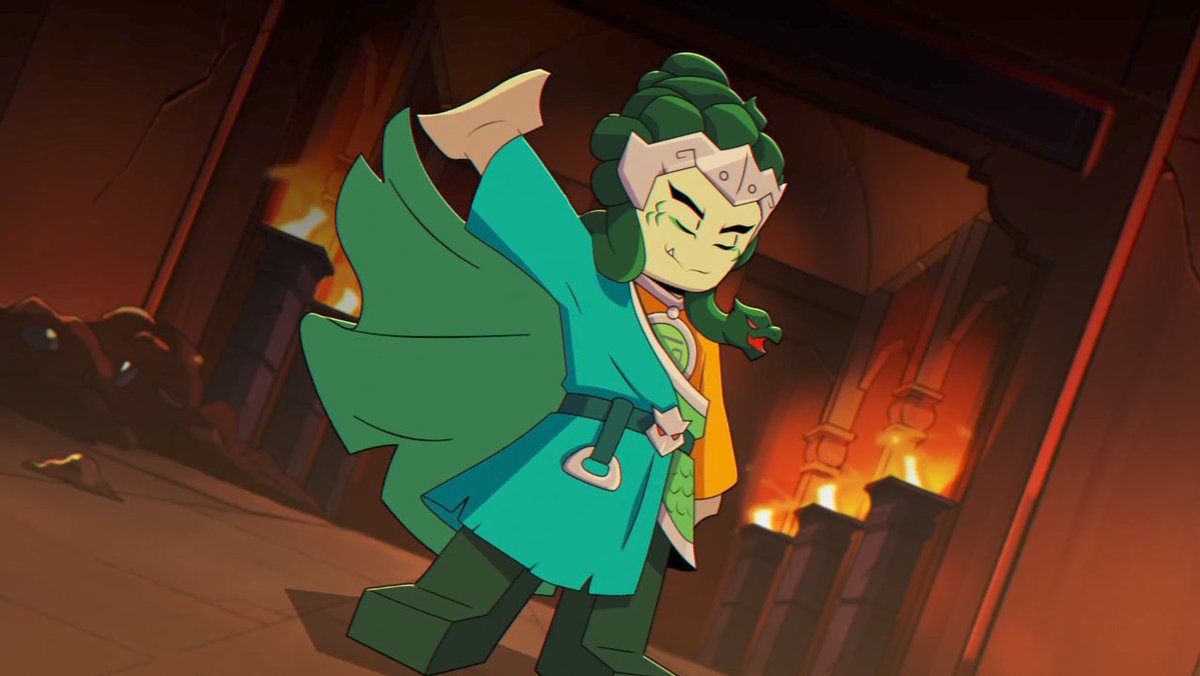 MzMcKaque's tweet photo. What's up #LEGOMonkieKid fans, I have a question: How do you think Xiangliu would behave when drunk?? #xiangliu #shadowserpent #peachbite https://t.co/mAzFe2kxxV