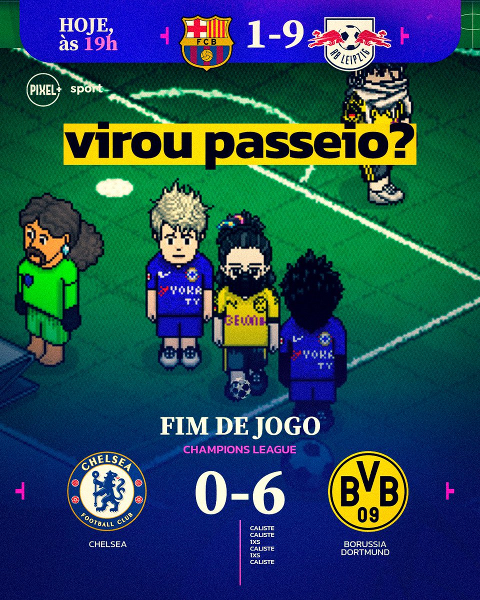 pixelplushb's tweet image. FIM DE JOGO! 🚨

Borussia supera Chelsea, vence com tranquilidade e estreia em alto estilo na Champions. Os gols foram marcados por Caliste e 1xs. 

⚽️ Leipzig e Borussia derrotaram Barcelona e Chelsea, respectivamente, nesta segunda (13). 

Na #TelaDaPixel é mais que emoção! 🏆