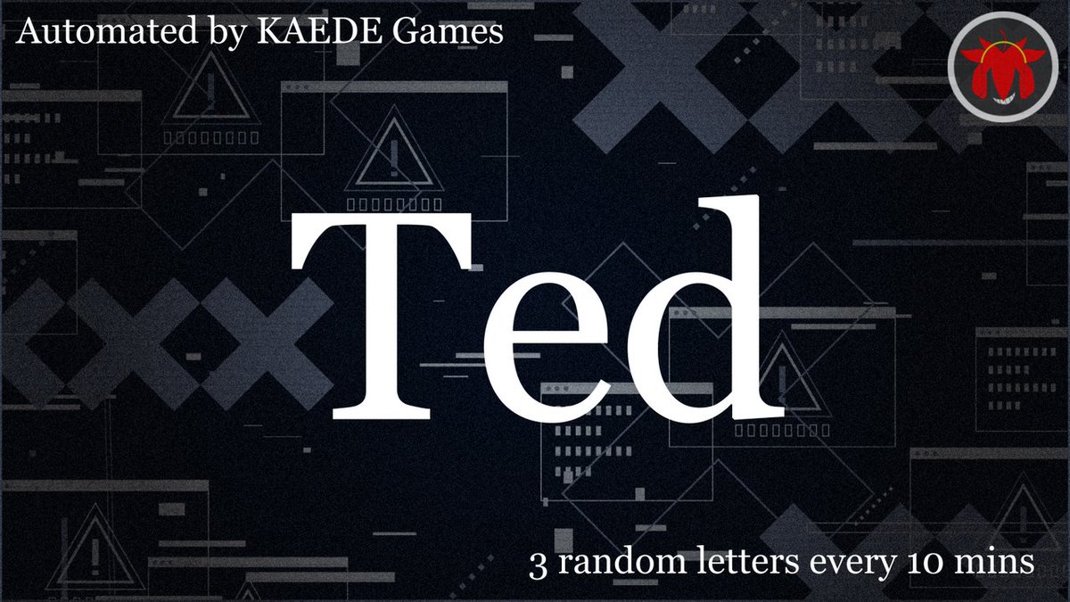 3letter_'s tweet photo. T e d https://t.co/GfkjzVRRb7
