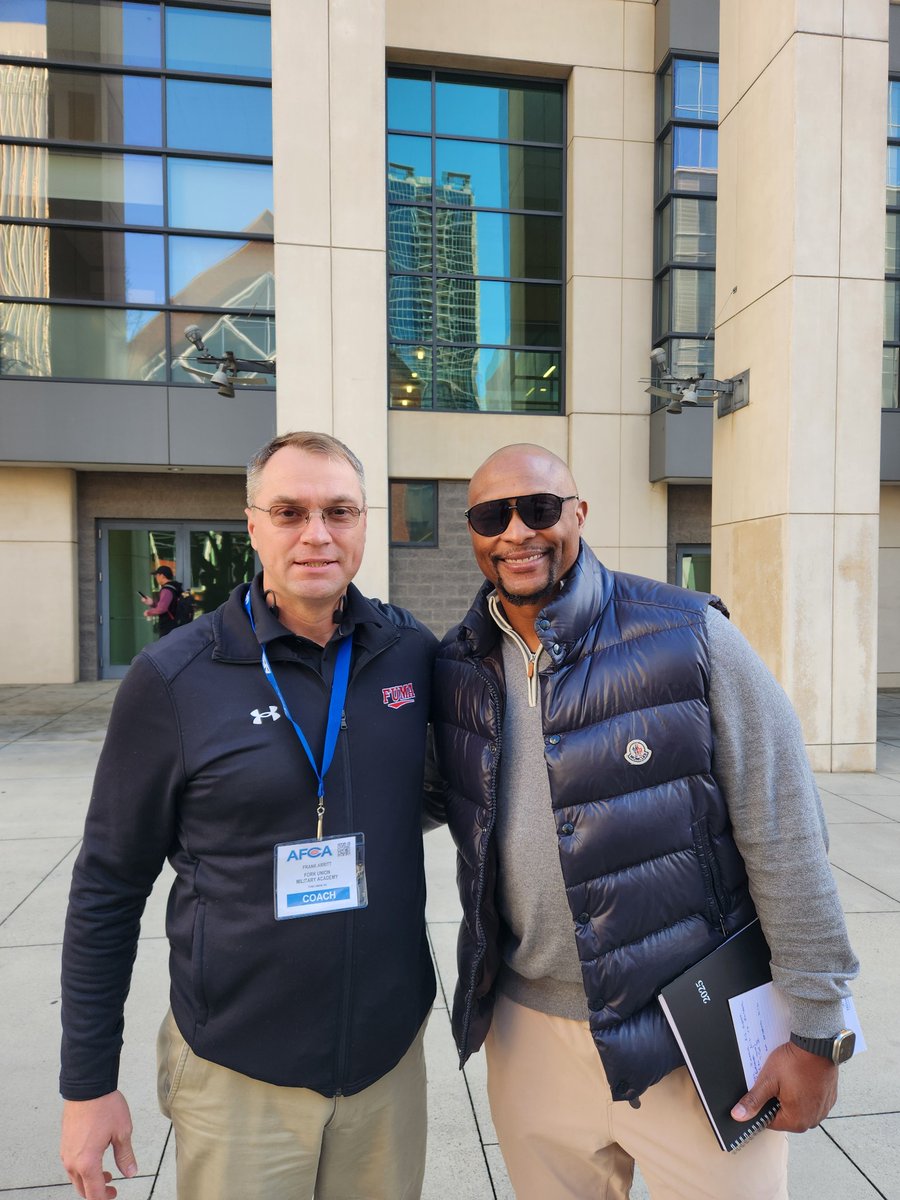 Coach Frank Arritt (@arrittfrank) on Twitter photo It's an amazing day when you come across Fork Union alumn, Eddie George, at the AFCA convention. He was a great player, and is a great person. #grindnowshinelater <a href="/FUMAAthletics/">Fork Union Athletics</a> <a href="/FUMAPGFootball/">Fork Union Military Academy Post Grad Football</a> <a href="/EddieGeorge2727/">Eddie George</a> It's an amazing day when you come across Fork Union alumn, Eddie George, at the AFCA convention. He was a great player, and is a great person. #grindnowshinelater <a href="/FUMAAthletics/">Fork Union Athletics</a> <a href="/FUMAPGFootball/">Fork Union Military Academy Post Grad Football</a> <a href="/EddieGeorge2727/">Eddie George</a>