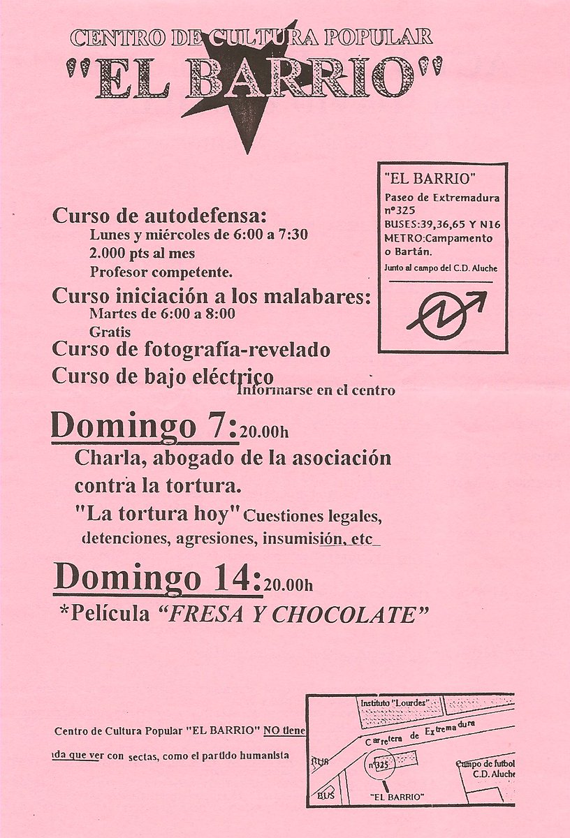 Está semana, con motivo de las obras de la A5, se ha derruido la que podría ser la casa okupada más antigua de Madrid. Estaba en el Paseo de Extremadura nº325.

El texto y los carteles están sacados de …okupacioncomoanalizador.wordpress.com/historia-1985-…
