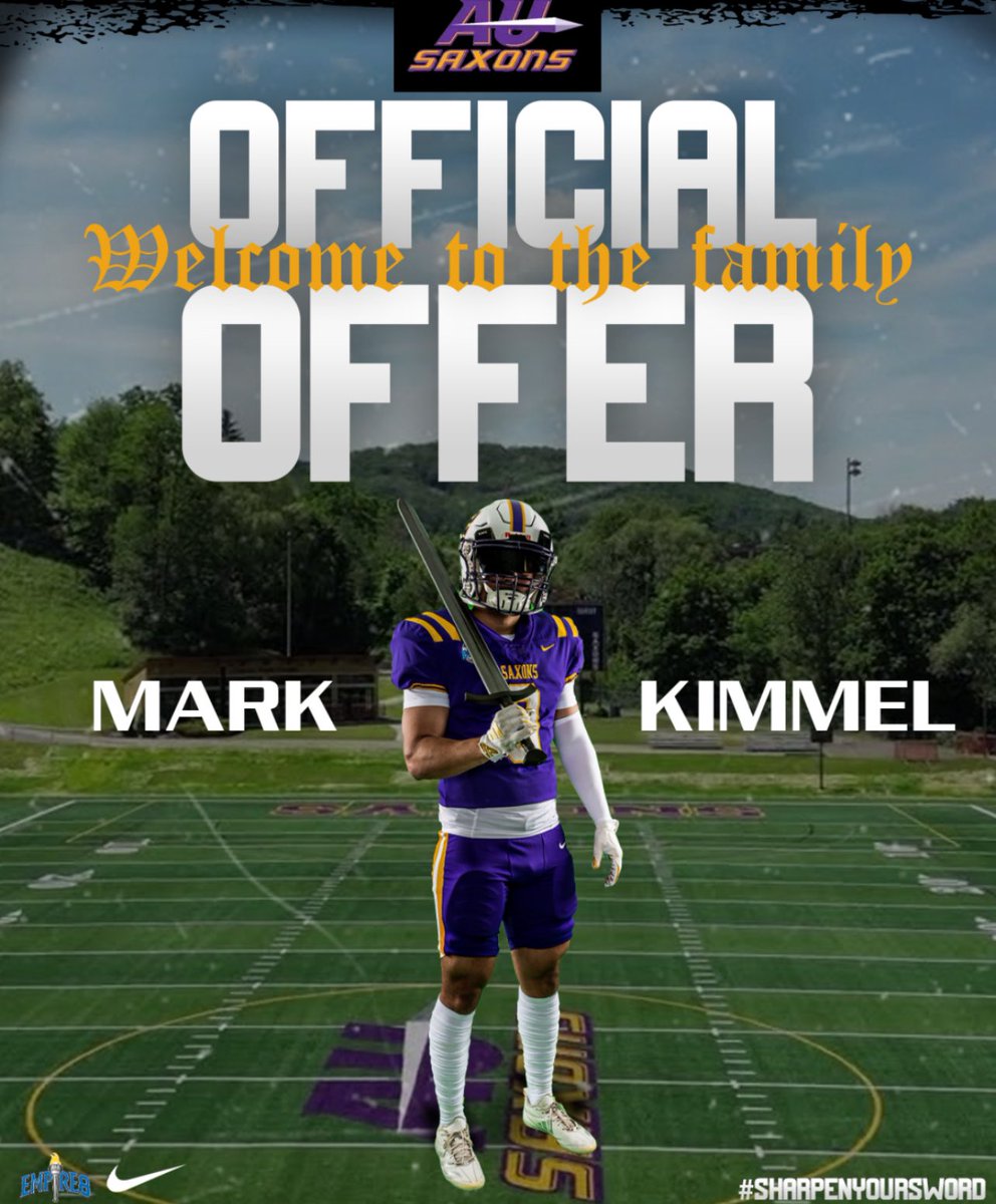 MarkKimmelJr1's tweet photo. After a great call with @AUSaxonFootball coaching staff I am blessed to receive an offer! Thank you for believing in me and giving me this opportunity!! 
@MaccusD 
@Coach_Rankl 
@Coach_Bailey2 
@coachmason4 @Elitewarrior941 @VinnyLePre https://t.co/YncuR65JDG