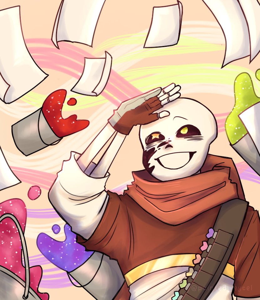 Painted_Eycel's tweet image. Eeeh, esto es un dibujito para un DTIYS en IG. La cuenta de la persona que hizo el dtiys es @/yeloenk , tiene un arte muy muy lindo por si quieren ir a ver :"))

#inksans #undertaleAU #sansau #undertale