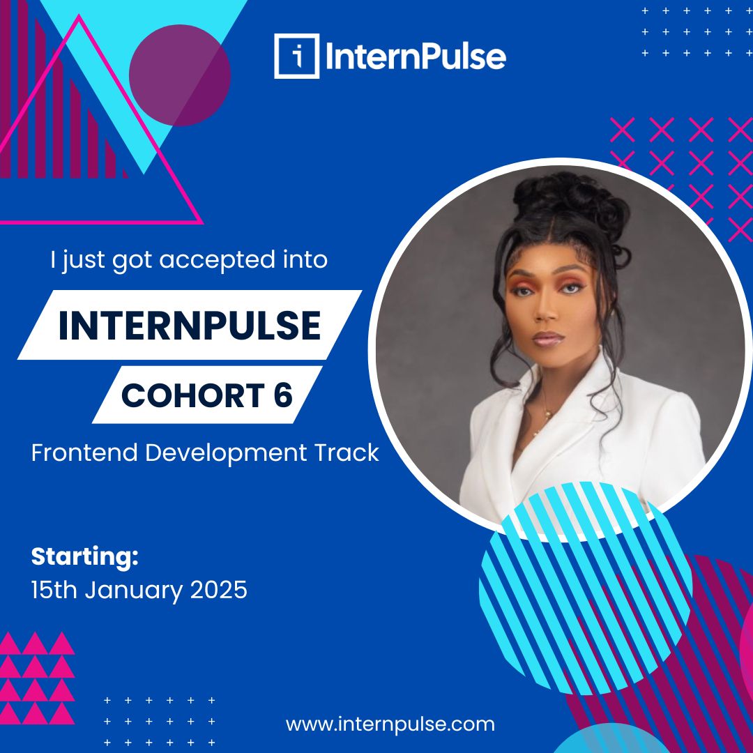 AgbaTechQueen's tweet photo. I am thrilled to share that I’ve just been offered an internship as a Frontend Developer at @InternPulseHQ  
Here’s to new beginnings and endless possibilities. We move!🚀
#FrontendDeveloper #Internship #WomenInTech #CodingJourney #WebDevelopment #SoftwareEngineering #InternPulse https://t.co/N6T0ZLDF20