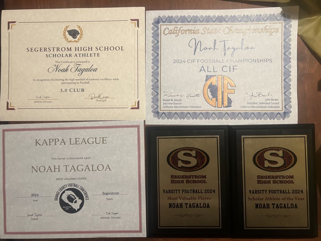 AGTG!
Blessed to be named:
2024 Team MVP
2024 Kappa League MVP
2024 California All-CIF
Scholar Athlete of the Year (4.5/4.0 gpa)
🍊C - Sportsman of the Year
<a href="/sega_football/">SegerstromFootball</a> <a href="/JagAthletics/">Segerstrom Athletics</a> <a href="/CIFSS/">CIF Southern Section</a> <a href="/ocvarsity/">ocvarsity</a> <a href="/OCSportsZone/">OC Sports Zone</a> <a href="/ocvarsityguy/">Dan Albano</a>