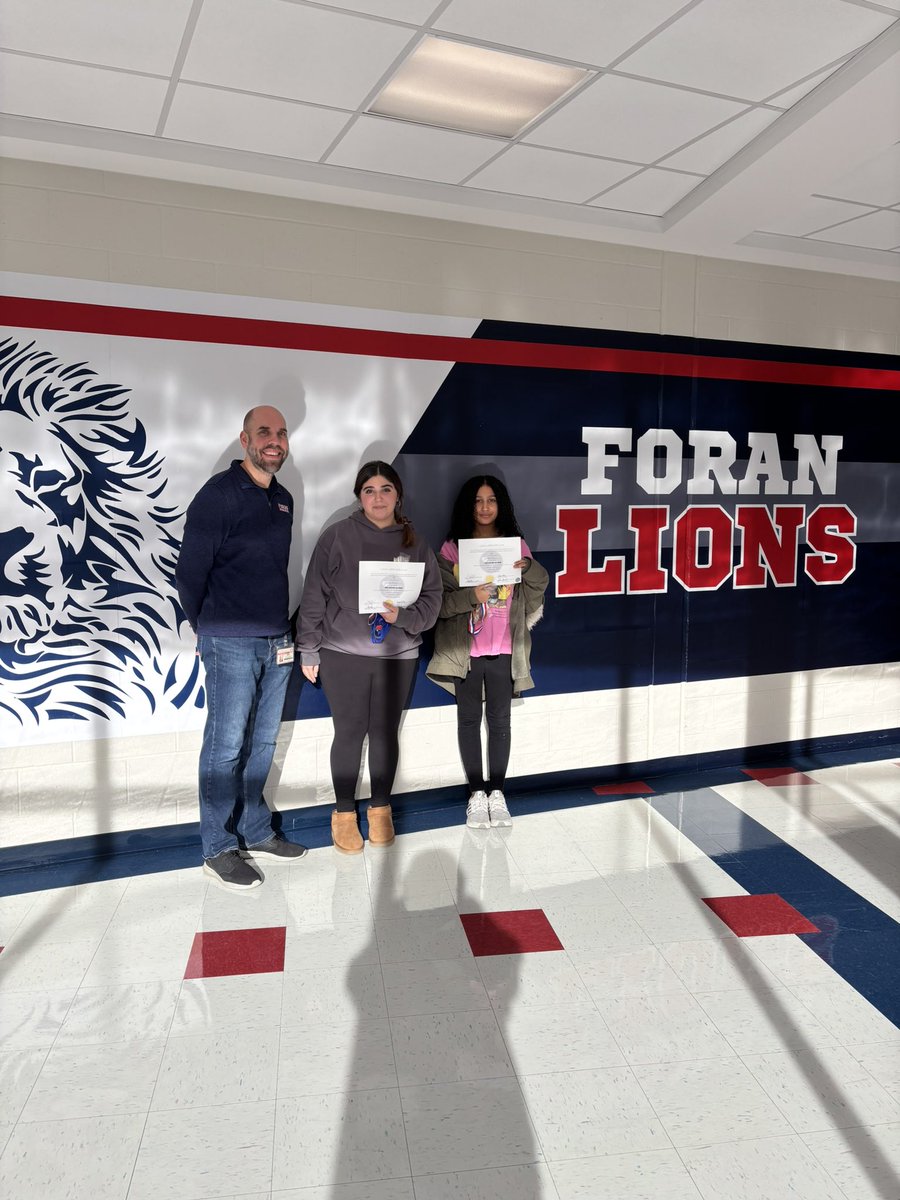 Congratulations to Emilia &amp; Reese for receiving the Lions Lead with Live awards this past week! Thanks for radiating positivity and lending a helping hand. 

Nominate students using the QR codes posted around the school. Staff and students can nominate other students.