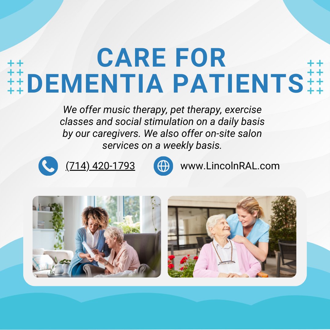 LincolnRAL's tweet photo. 𝑪𝒂𝒓𝒆 𝒇𝒐𝒓 𝑫𝒆𝒎𝒆𝒏𝒕𝒊𝒂 𝑷𝒂𝒕𝒊𝒆𝒏𝒕𝒔
Our experienced and highly trained assisted living caregivers provide the highest quality of care to both residents and their families.
#assistedlivingcommunity #QualityCare #DementiaAwareness #DementiaCare #homewithaview https://t.co/ylOj09mJVu