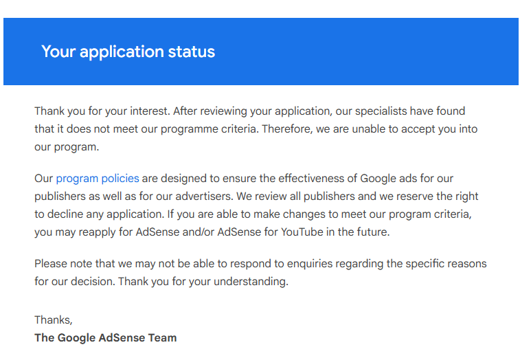 Mickey_Munch's tweet photo. @TeamYouTube It once said "Errors" when I was previously denied. I applied again and it went back to "In progress." 

It seems I have already received an update via email telling me I was denied. https://t.co/QmusJO7K5V