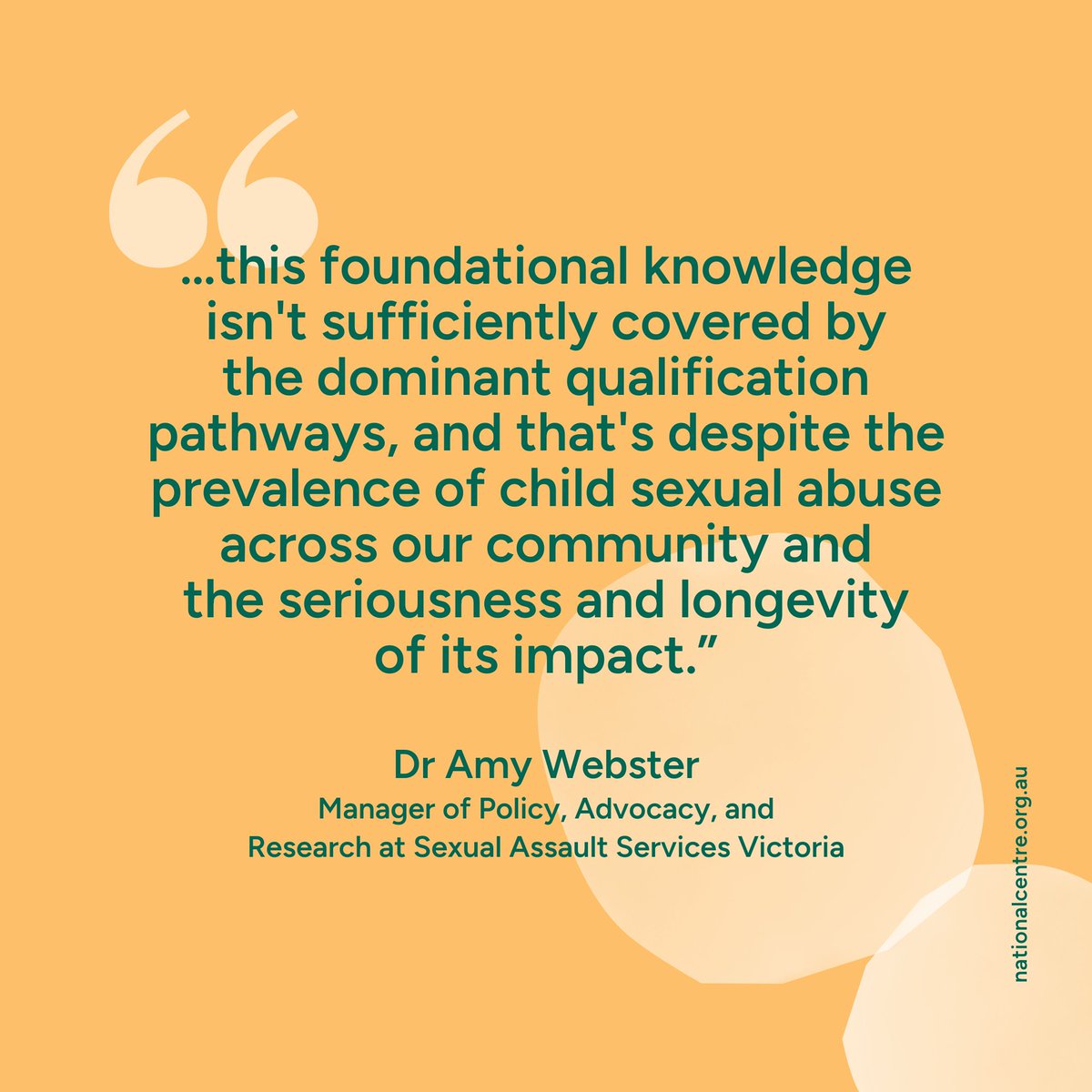 National Centre for Action on Child Sexual Abuse (@nationalcentre_) on Twitter photo Our first commissioned research is complete! 🎉
We sat down with project lead Dr Amy Webster from <a href="/SASVictoria/">Sexual Assault Services Victoria</a>, to gain insights into the challenges and opportunities in the specialist workforce.
🎧 Listen now: nationalcentre.org.au/resource/spotl…
#childsexualabuse #traumainformed Our first commissioned research is complete! 🎉
We sat down with project lead Dr Amy Webster from <a href="/SASVictoria/">Sexual Assault Services Victoria</a>, to gain insights into the challenges and opportunities in the specialist workforce.
🎧 Listen now: nationalcentre.org.au/resource/spotl…
#childsexualabuse #traumainformed