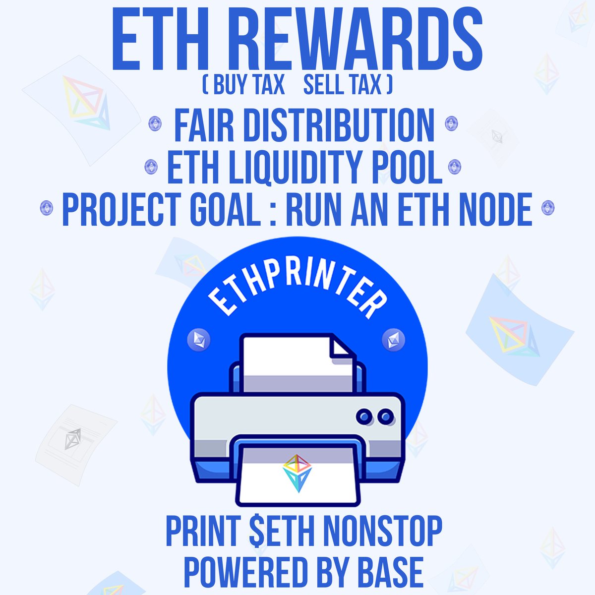 RealETHPrinter's tweet image. Let’s Print ETH ‼️🖨️🔵
ETH Rewards On #base
Hold ETH Printer To Earn

🌐 ethprinter.xyz 🌐