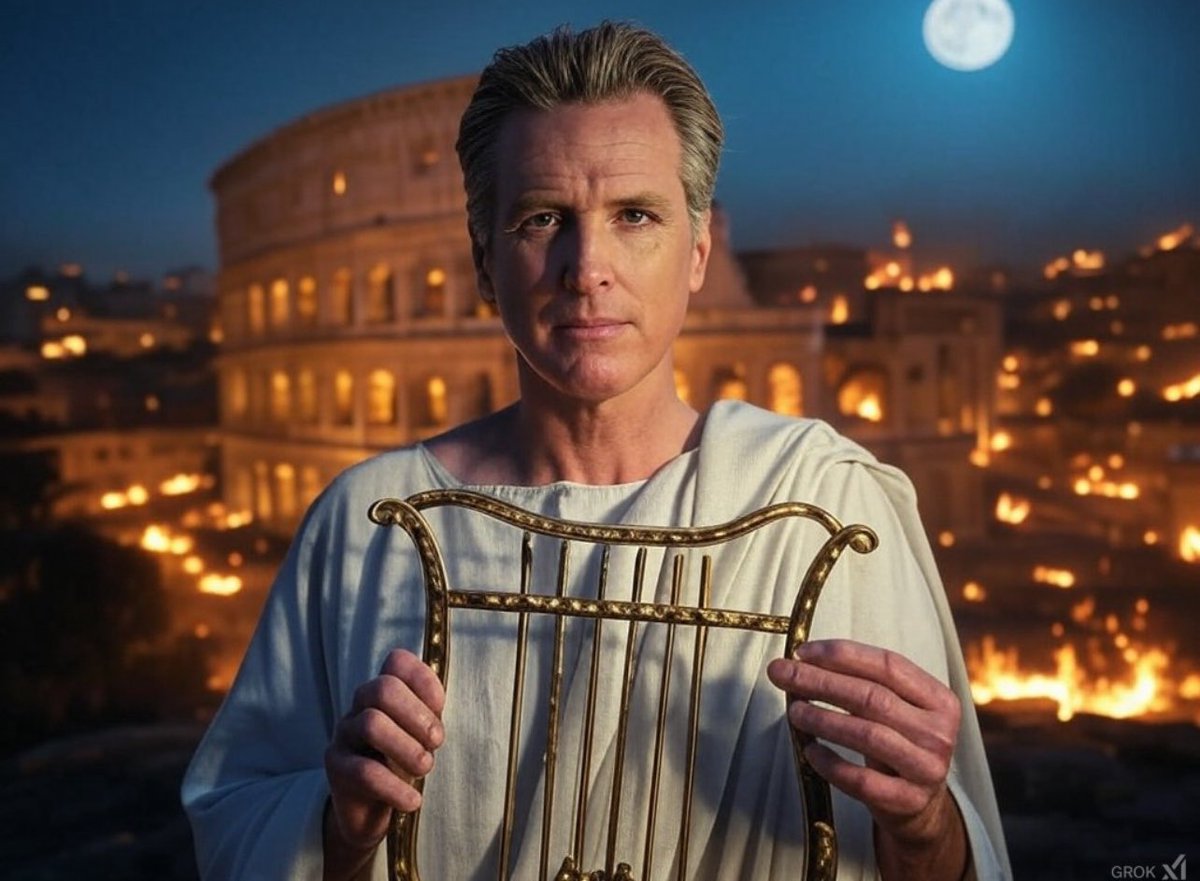 TSchmiedel's tweet photo. @RealJamesWoods Gavin Nero Newsom https://t.co/GESFnjoSLi