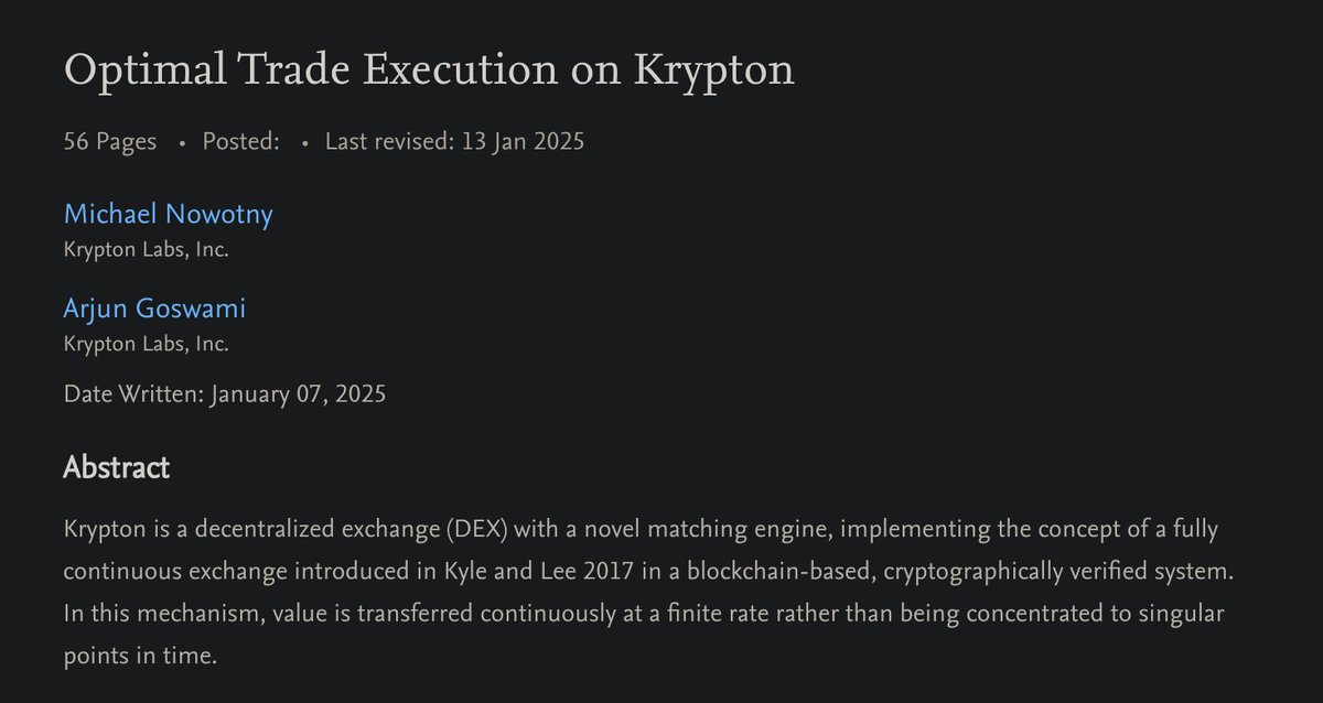 Krypton Exchange tweet media