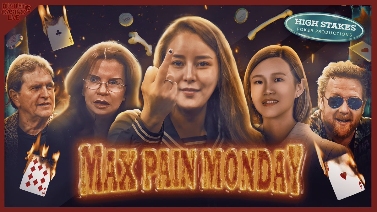 TONIGHT!! MAX PAIN MONDAY!!

<a href="/sashimipoker/">さし美🐟Sashimi</a> 
<a href="/RaverPoker/">RaverPoker</a> 
<a href="/Nunuthr_kt/">Karen Thomas</a> 
Coco
Crazy Drew
<a href="/11eddie/">Eddie T.</a> 
Ethan 
<a href="/daloveman/">Ronnie Ebanks</a> 
+ the “Be a Star” contest winner

Commentary by <a href="/ThirdWalking/">Charlie Wilmoth</a> 

Watch it here: youtube.com/live/_8GcesrdJ…