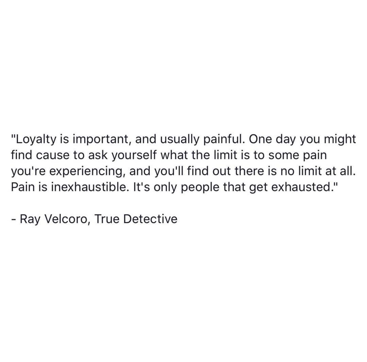 Shredder249's tweet photo. Loyalty is not painless. https://t.co/Plnw0tgBJn