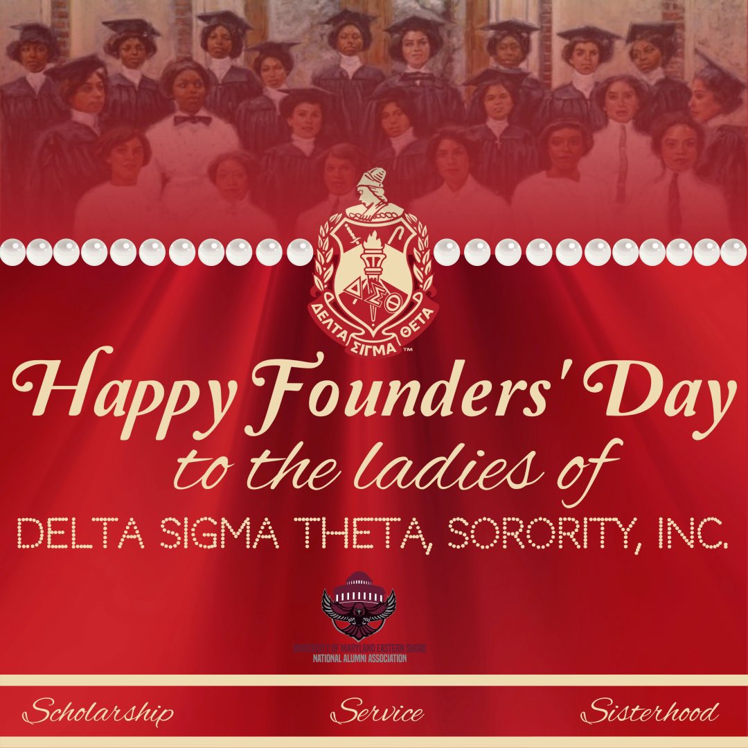 UMES National Alumni Association, Inc. (@umesnaa) on Twitter photo Wishing the ladies of Delta Sigma Theta Sorority, Inc., founded on Jan. 13, 1913 at Howard University, a very Happy Founders’ Day! <a href="/upsilonsigmadst/">Upsilon Sigma</a> Wishing the ladies of Delta Sigma Theta Sorority, Inc., founded on Jan. 13, 1913 at Howard University, a very Happy Founders’ Day! <a href="/upsilonsigmadst/">Upsilon Sigma</a>