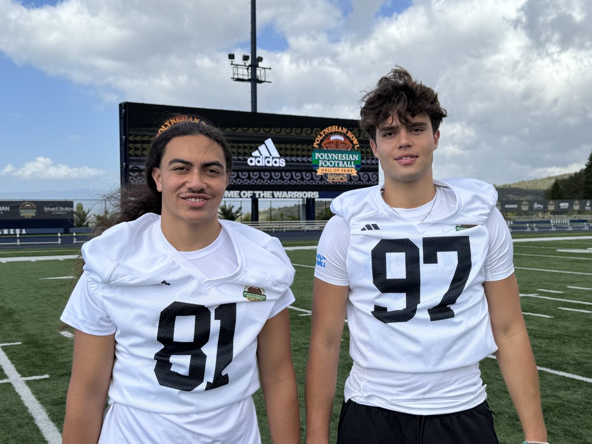 Interview to come with UCLA signee long snapper Halakilangi Muagututi’a and committed punter Lennox Miller following Monday’s Polynesian Bowl practice in Hawaii.

📸: <a href="/MattRMoreno/">Matt Moreno</a>