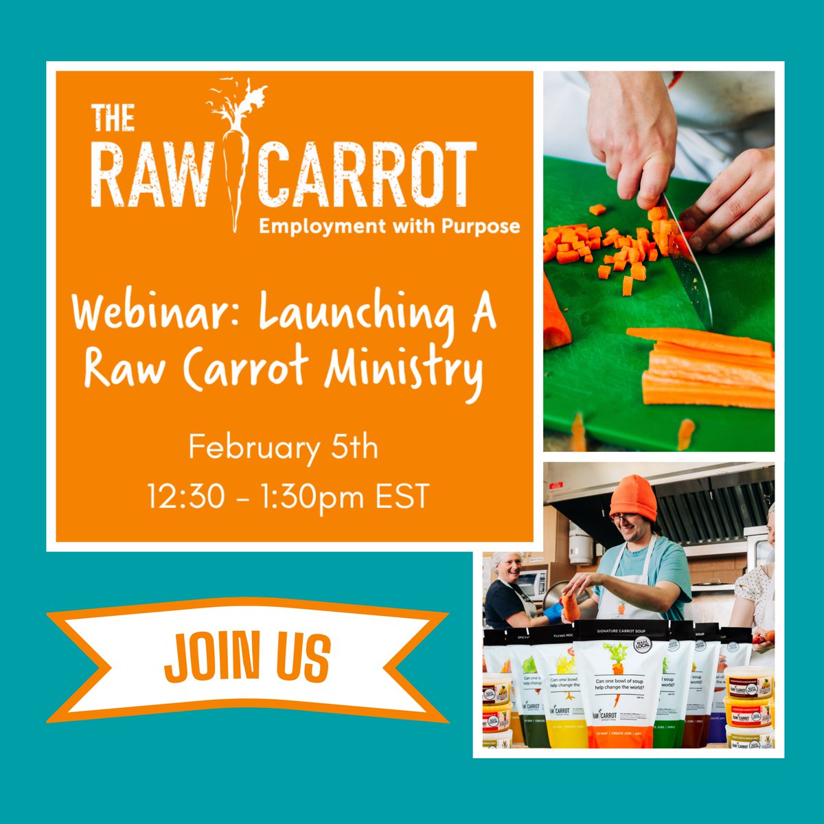 Want to make a difference in your community? 🌱 Learn how to start a Raw Carrot Ministry to empower those living on the margins with a handUP, not just a handout!💪 eventbrite.ca/e/webinar-laun… #socialenterprise #inclusionmatters