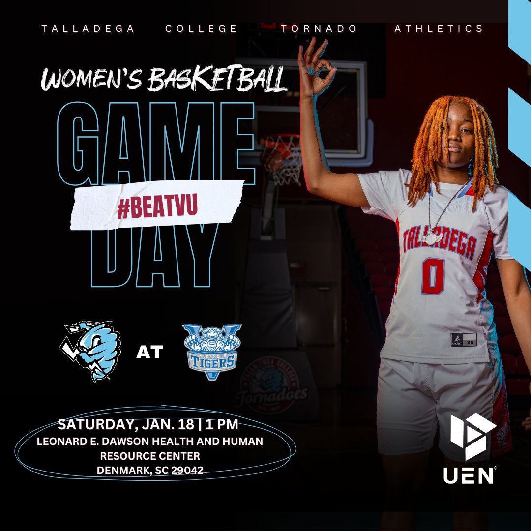 DegaTornadoes's tweet image. 𝗚𝗮𝗺𝗲 𝗗𝗮𝘆 | #DegaWBB 🔵🔴🌪️
🆚: Voorhees University
🕔: 1:00 p.m.
🏟️: Leonard E. Dawson Health and Human Resource Center
📍: Denmark, SC 29042
#DegaStrong | #BeatVU