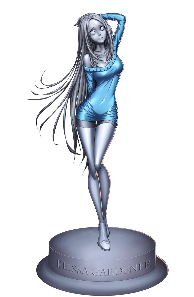 Tyvadi's tweet photo. @HansvonWinter I'll submit my girl Elissa. She already enjoys getting turned into a statue by her girlfriend so she should be right at home. https://t.co/Z3hmpul7De