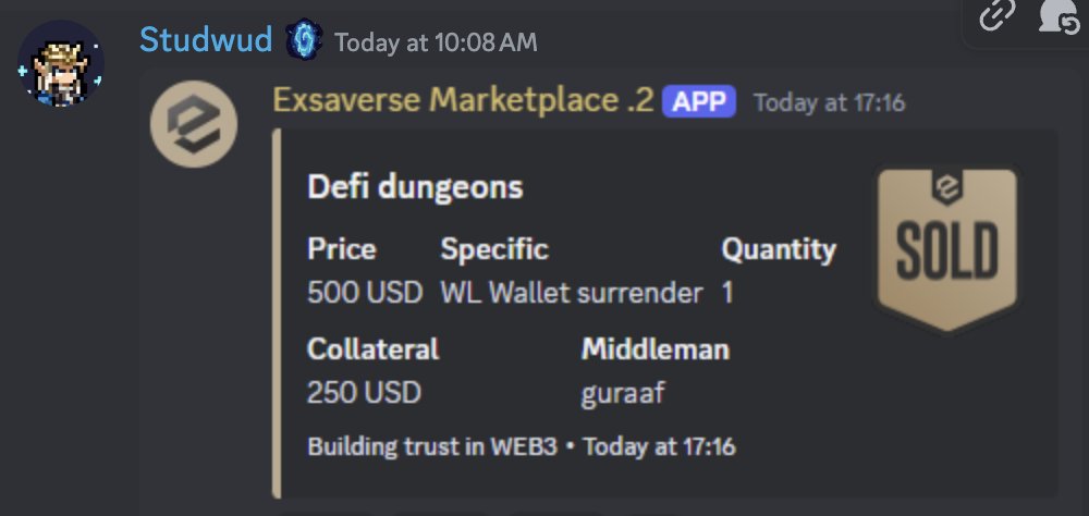 ViceClassics's tweet image. Someone just paid $500 for a @DefiDungeons WL (not presale), correct me if I am wrong.  Do not sleep on this mint.  $GOLD will also be a cook out.