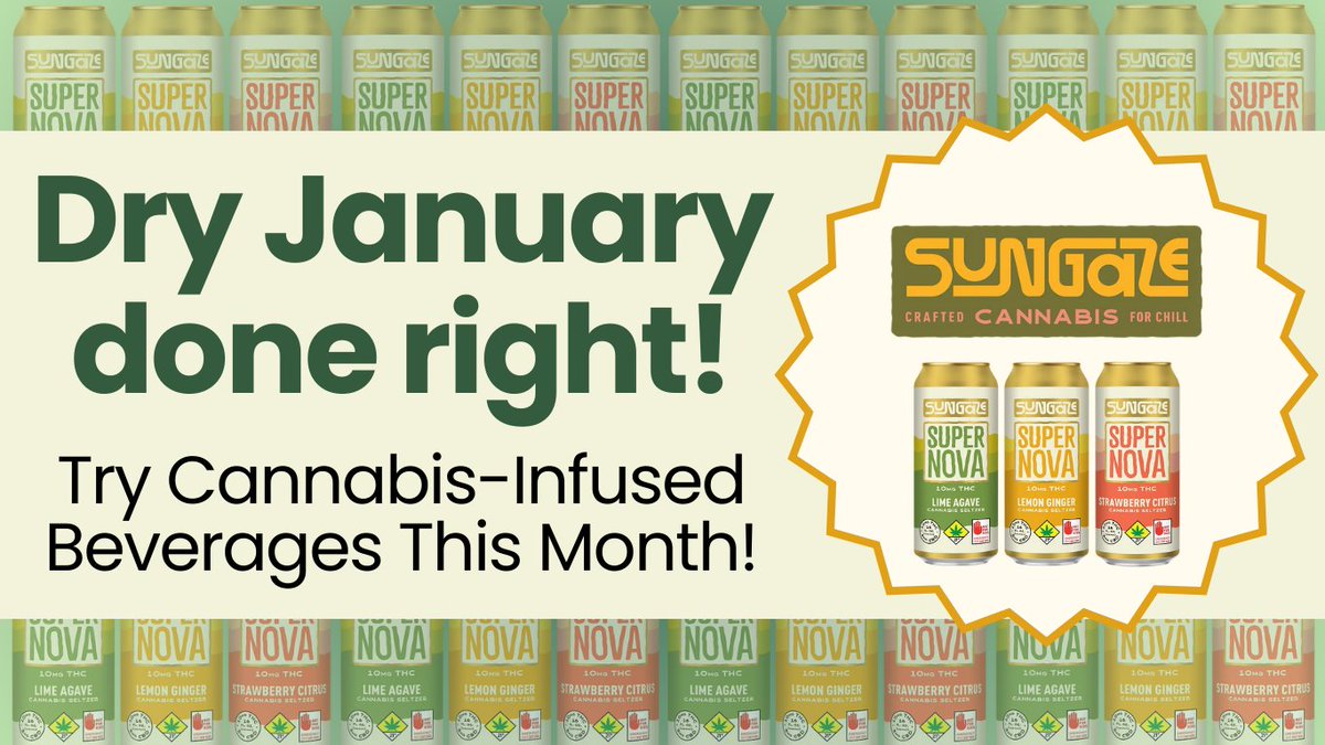 Dry January done right! Try Cannabis-Infused Beverages This Month! #DryJanuary #cannabis #seattle #washingtonstate #edibles #cannabisseattle #renton #rentonwa #Seltzer