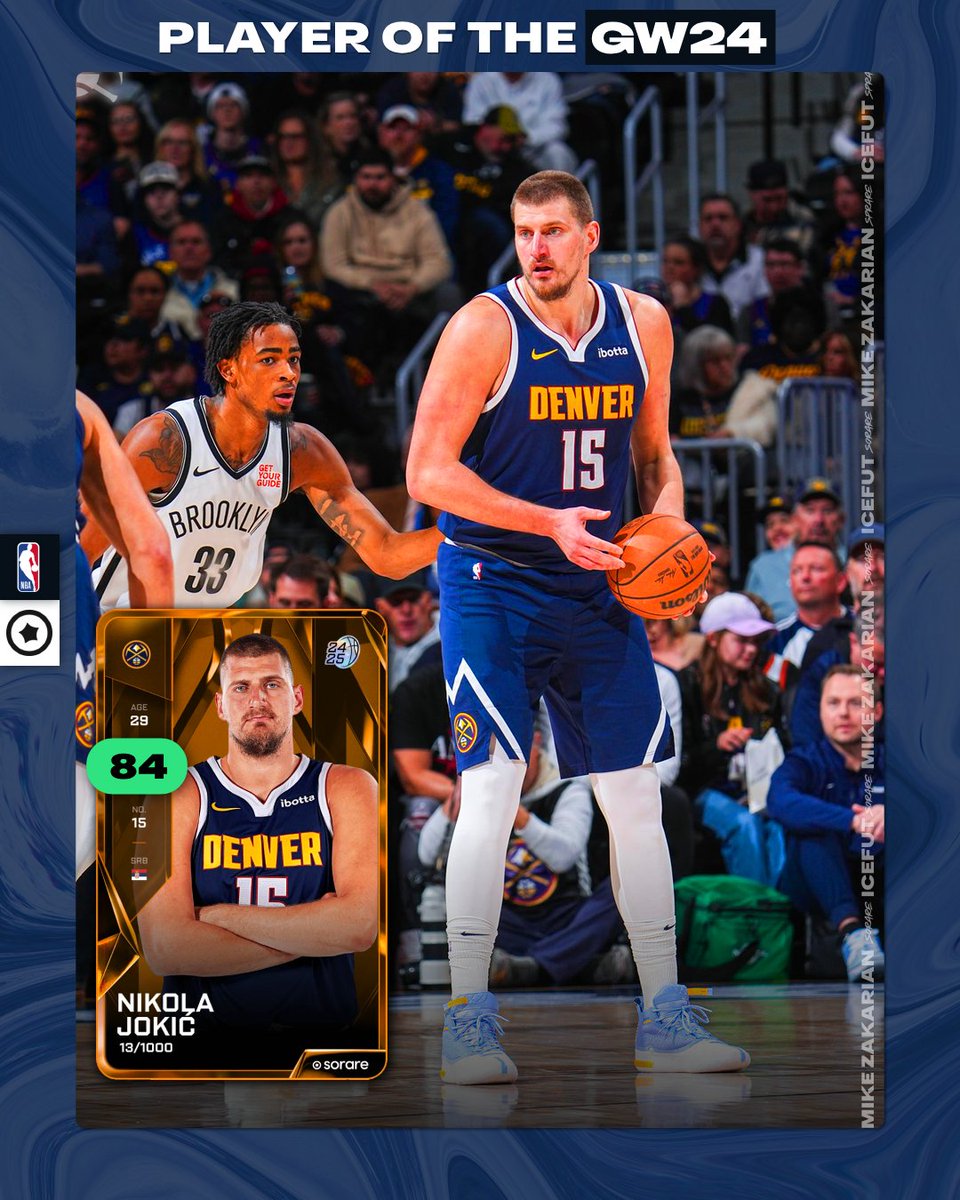 The Joker was the top scorer again on @SorareNBA. We back with another edition of Live Before Lock starting in a few mins. 👇