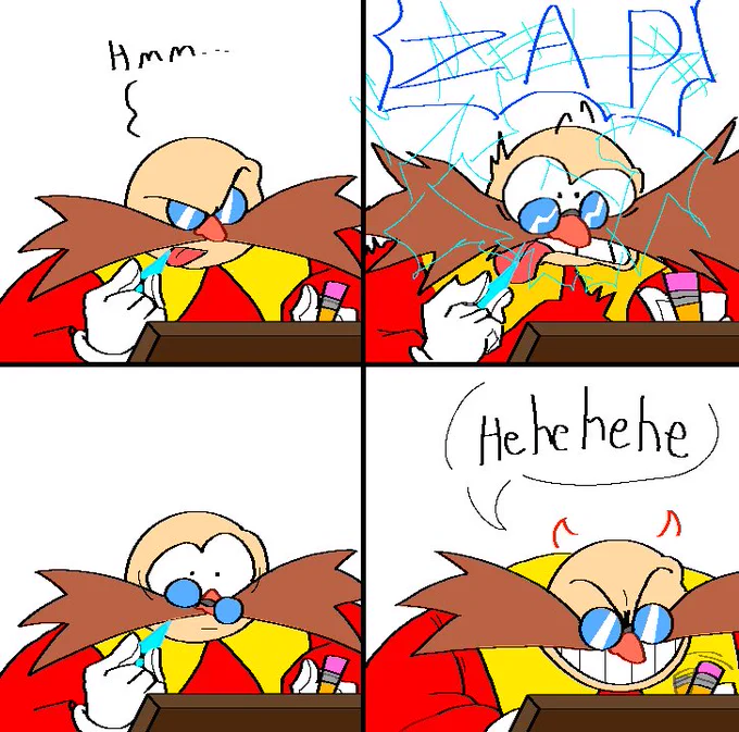 A little brain boost #eggman #SonicTheHedgehog 