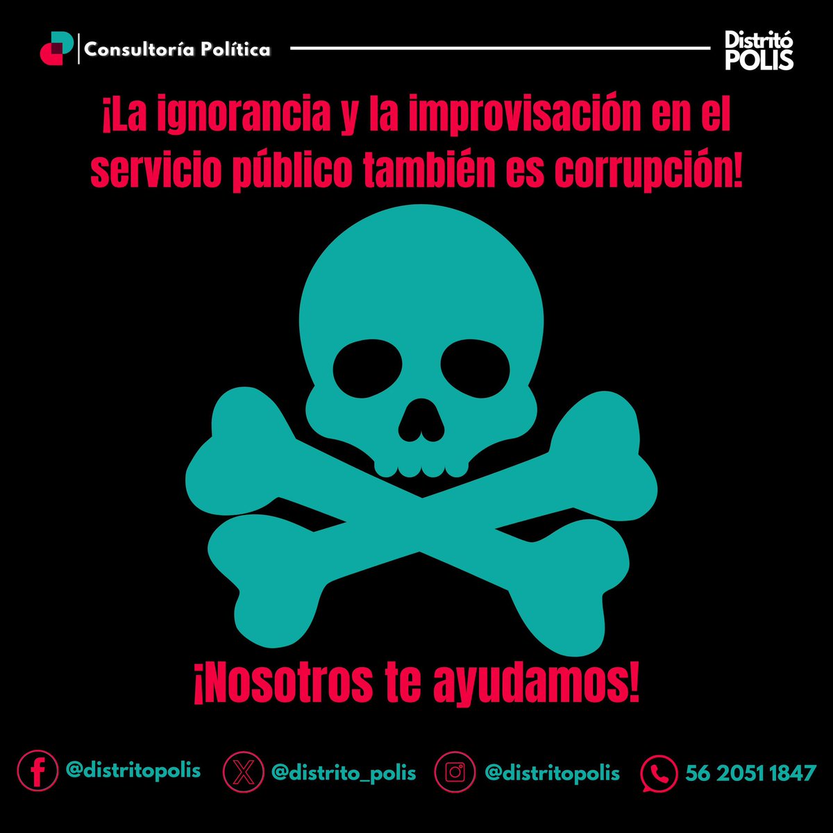 #DP | #Asesoría

Te recordamos que la ignorancia y la improvisación en el servicio público. También es corrupción.

Nosotros te ayudamos a capacitar, evaluar y sobretodo asesorarte en esta nueva etapa de gobierno.